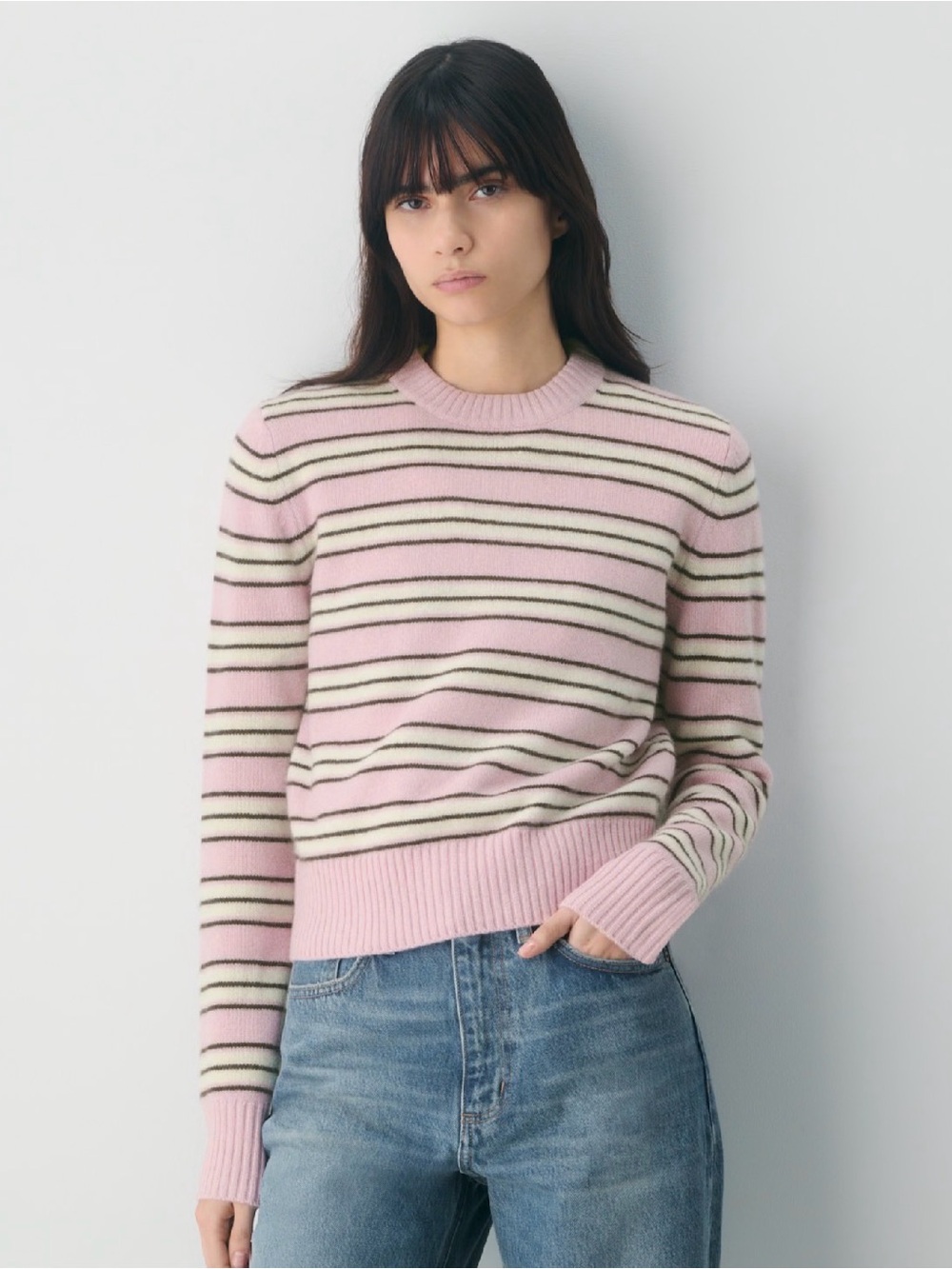 Pink aritzia cashmere sweater